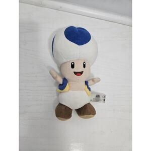 Super Mario Bros Blue Toad Plush My‎ Little Buddy Nintendo Stuffed Toy